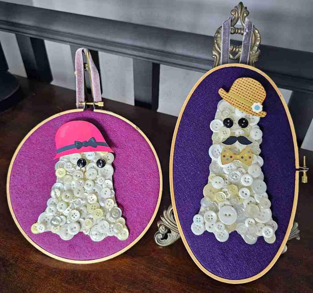 Halloween Button Ghosts