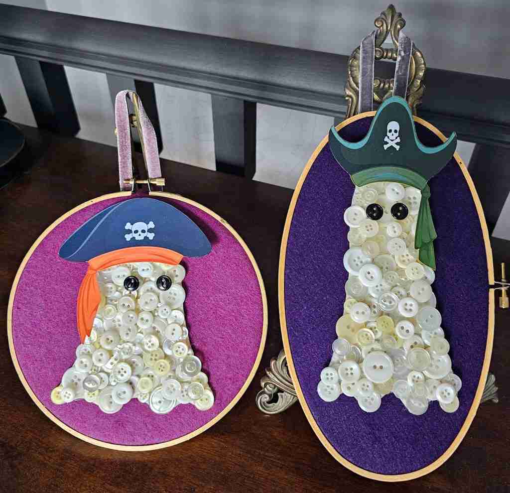Halloween Button Ghosts