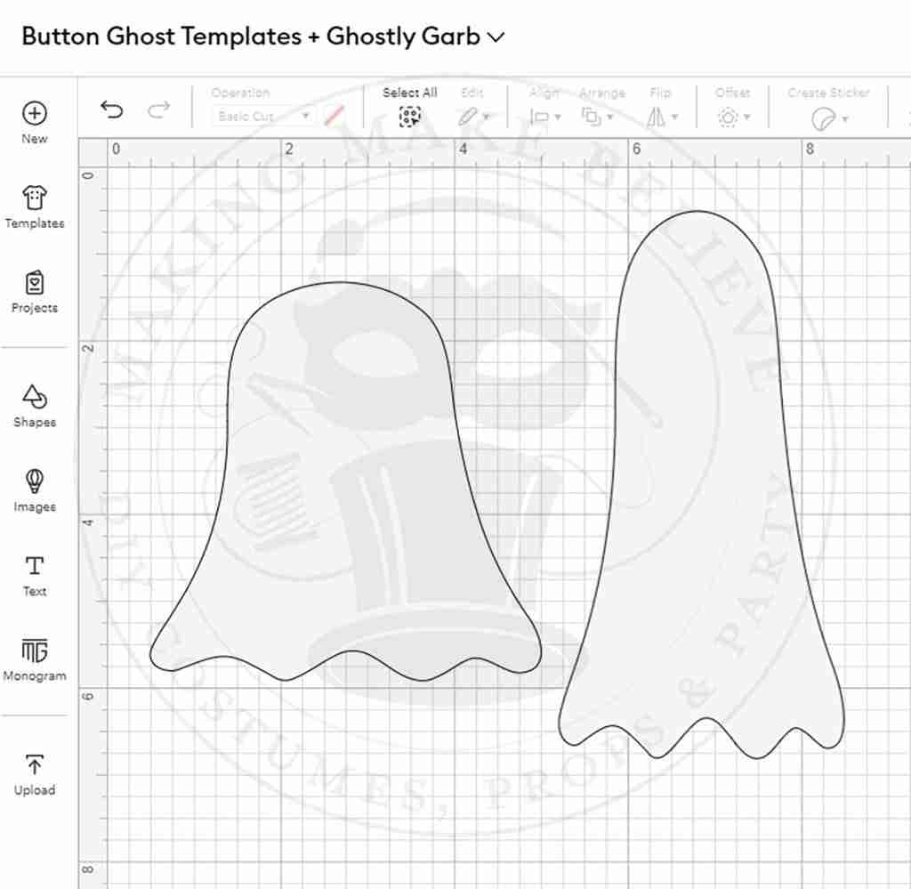 Halloween Button Ghosts CDS SS