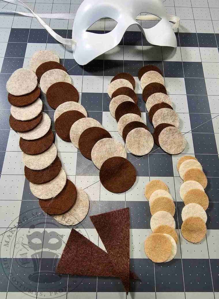 Woodland Owl Mask Pieces Cut Out