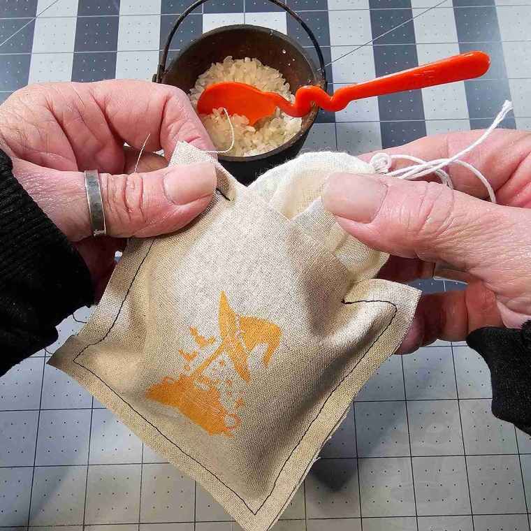 Insert Cheesecloth Bag into Sachet