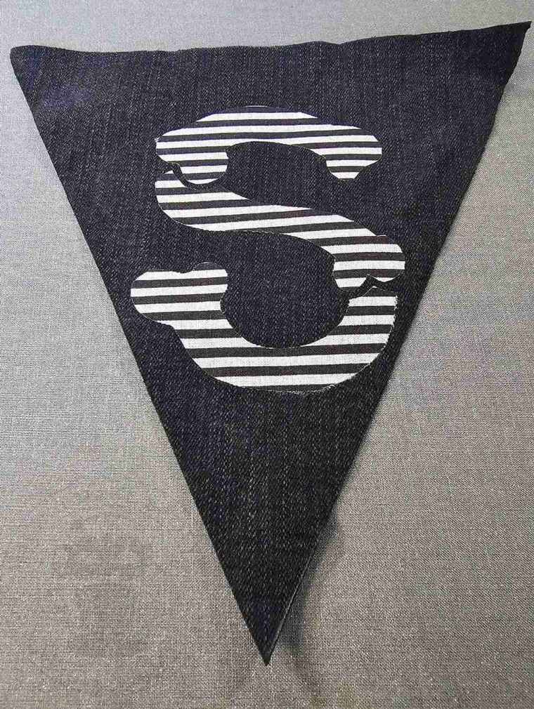 Letter Pressed Onto Pennant