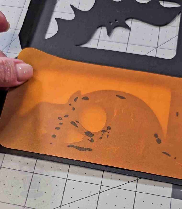 Place Vellum Behind Silhouette