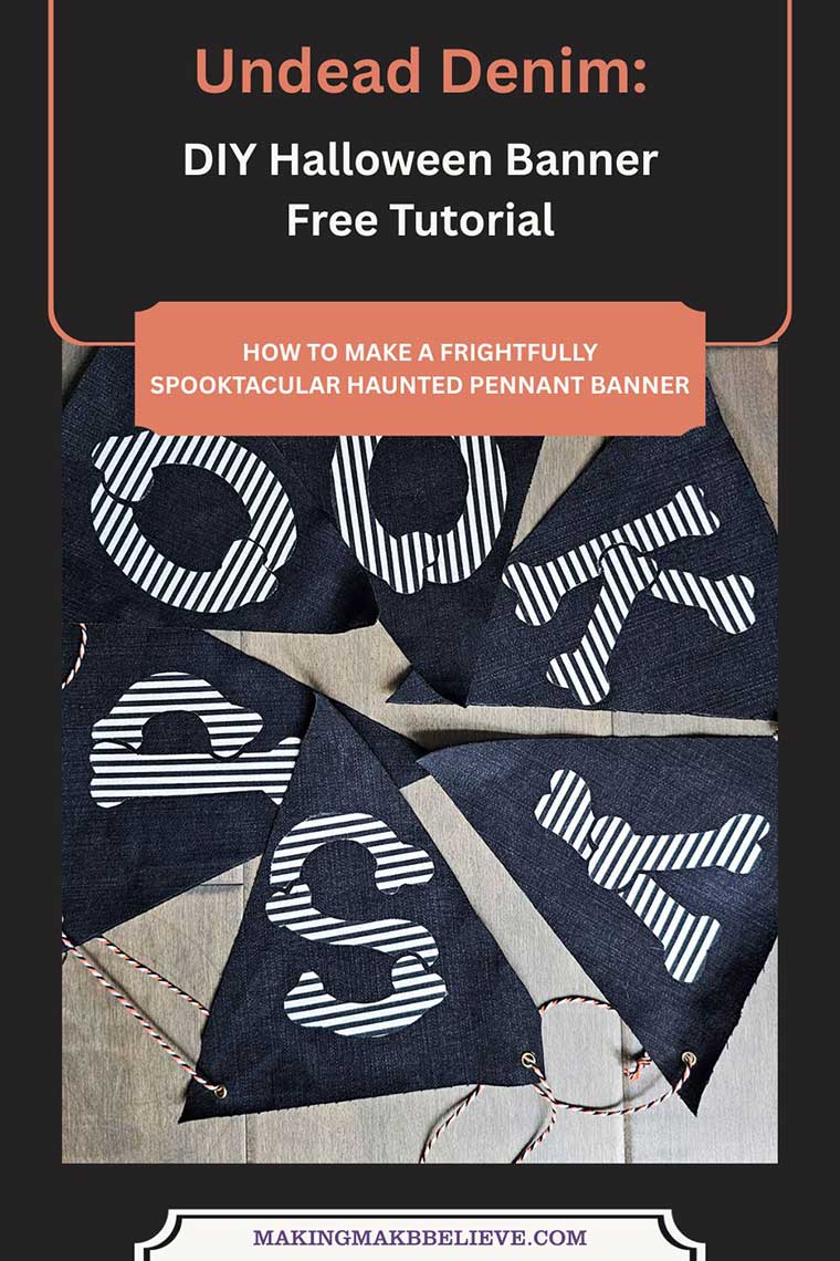Undead Denim Pennant Banner