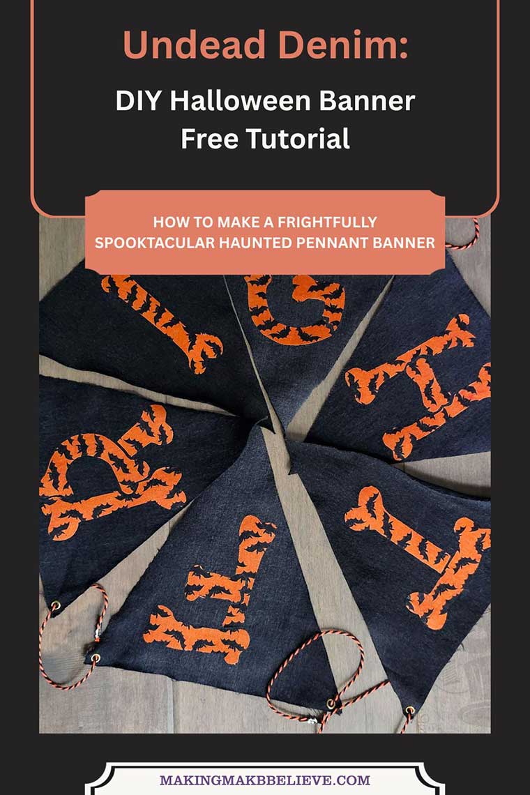 Undead Denim Pennant Banner