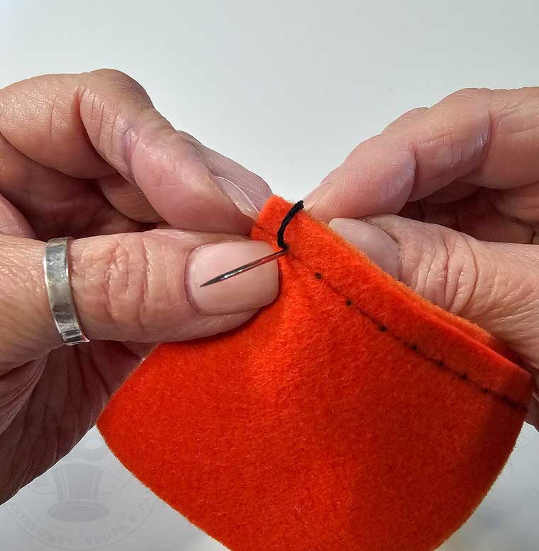 Insert Needle From Back To Front