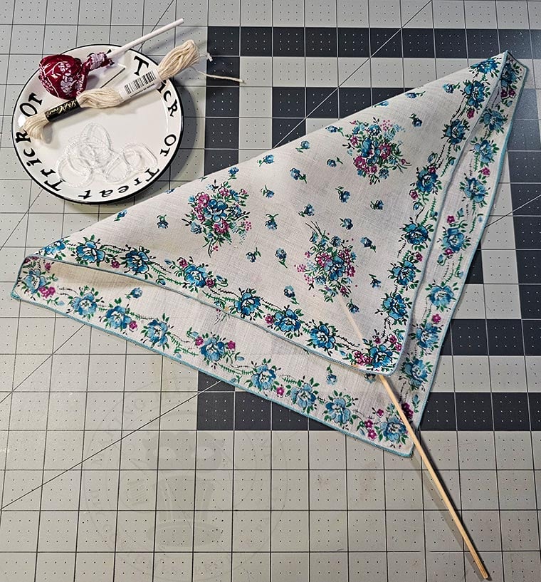 Drape Hankie Over Ball