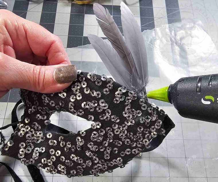 Add Embellishments to NYE Masquerade Mask