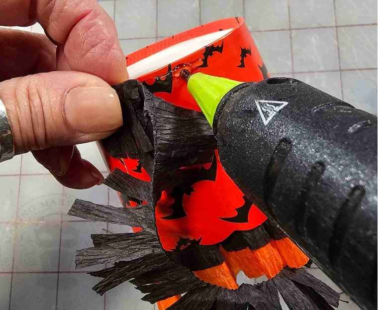 Glue to Bottom Edge of Nut Cup