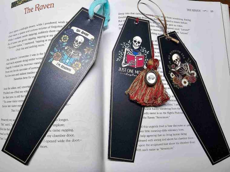 Skeleton Coffin Bookmarks