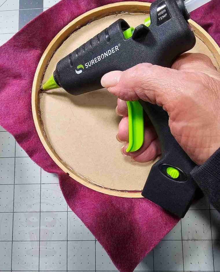 Secure Cardboard to Back with Glue