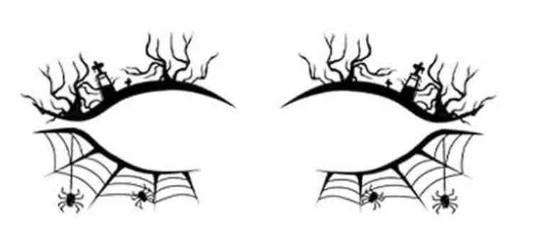 Spider Web Eye Temporary Tattoo