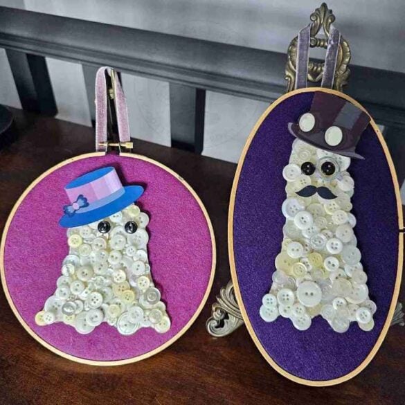Halloween Button Ghosts