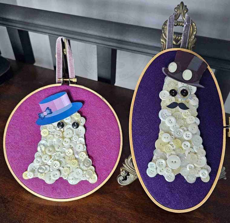Halloween Button Ghosts