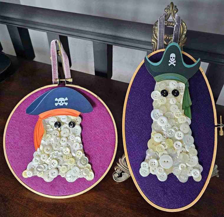 Halloween Button Ghosts