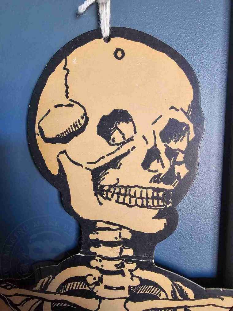 Vintage Halloween Beistle Jointed Skeleton