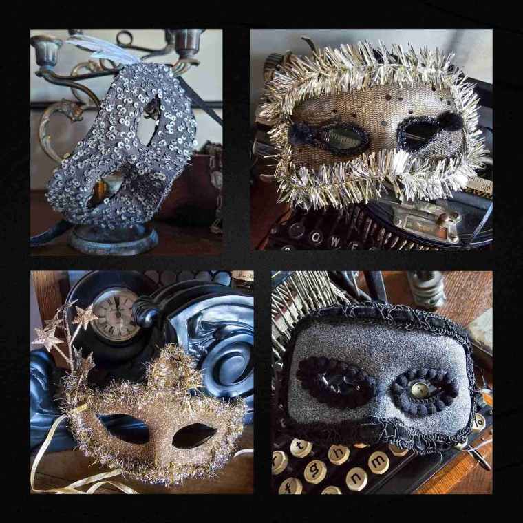 Moody New Year's Eve DIY Masquerade Masks