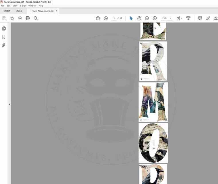 Letters in PDF for Cutting By Hand