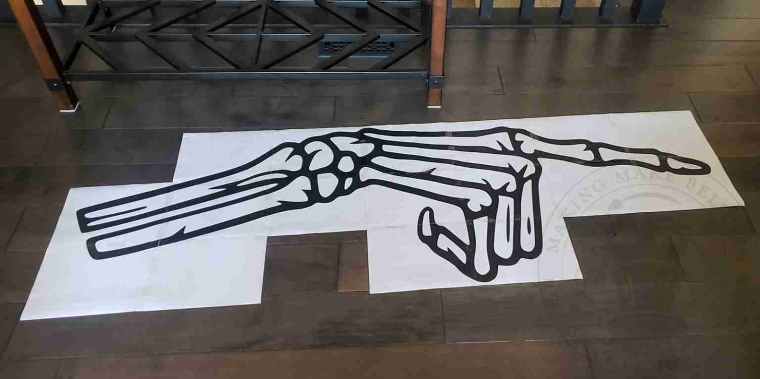Oversized Halloween Skeleton Hand Display Prop Work In Progress