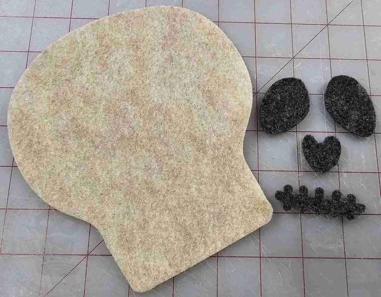 Skull Stuffie Felt Pieces