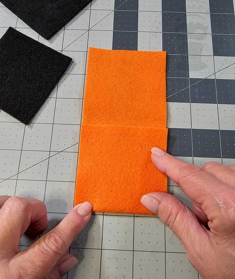 Fold Felt Rectangle Into Thirds