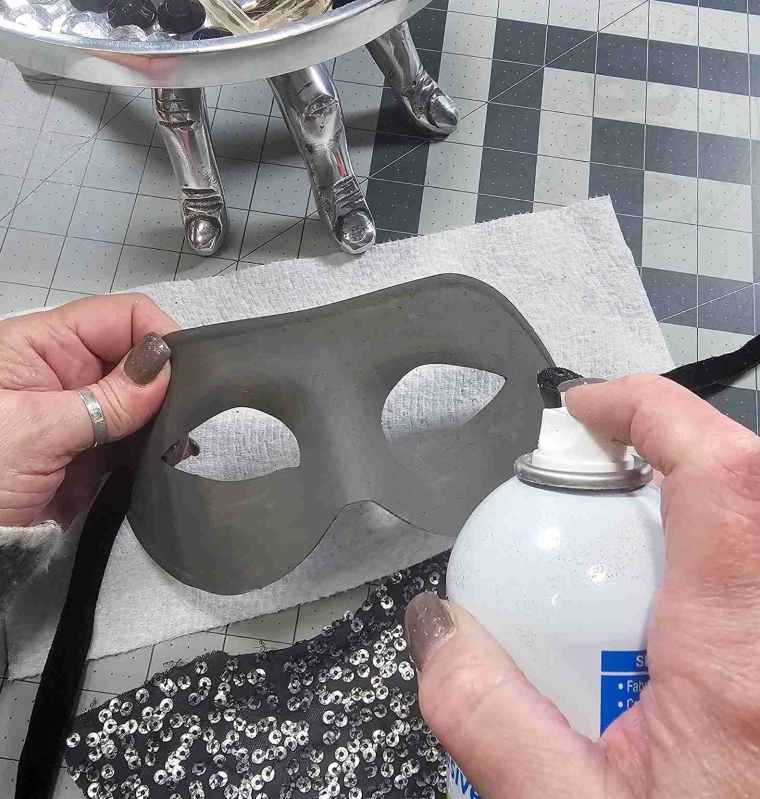 Coat Mask with Spray Adhesive