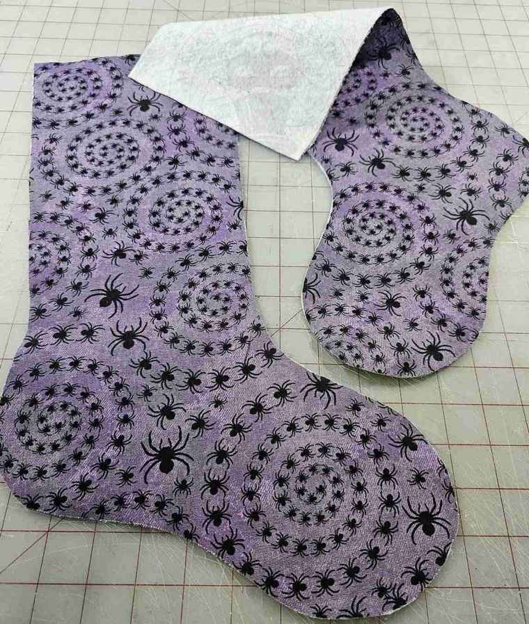Fusible Flannel Adhered to Stocking