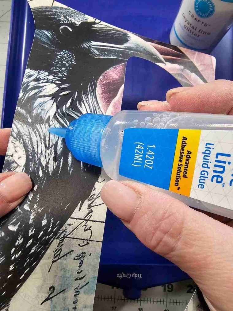 Add Glue To Areas For Glitter Highlights