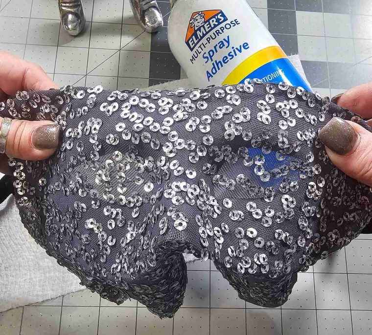 Lay Fabric Onto Mask