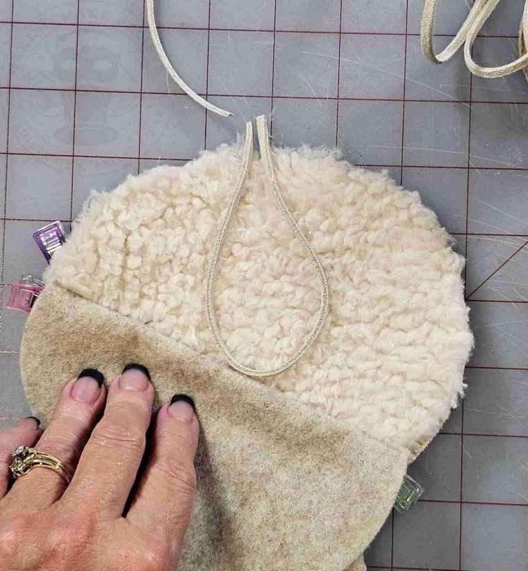 Place Hanger In Between Fabrics