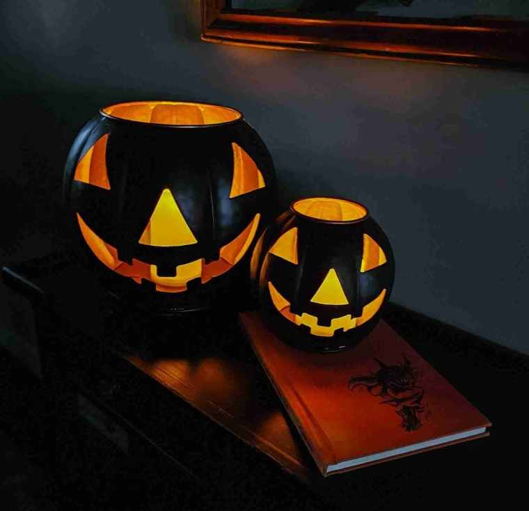 Glowing Grinning Jacks Halloween 2024