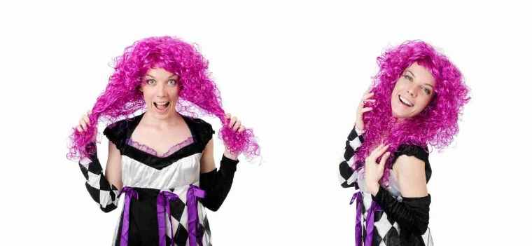 Placeholder pink pigtails wig