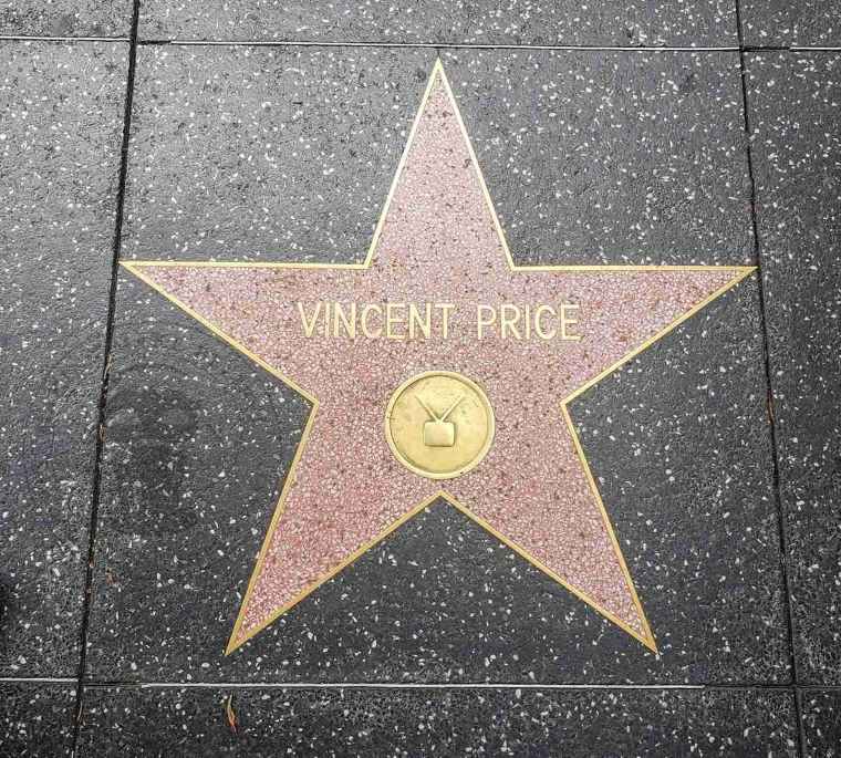 Vincent Price Star on Hollywood Blvd c2021
