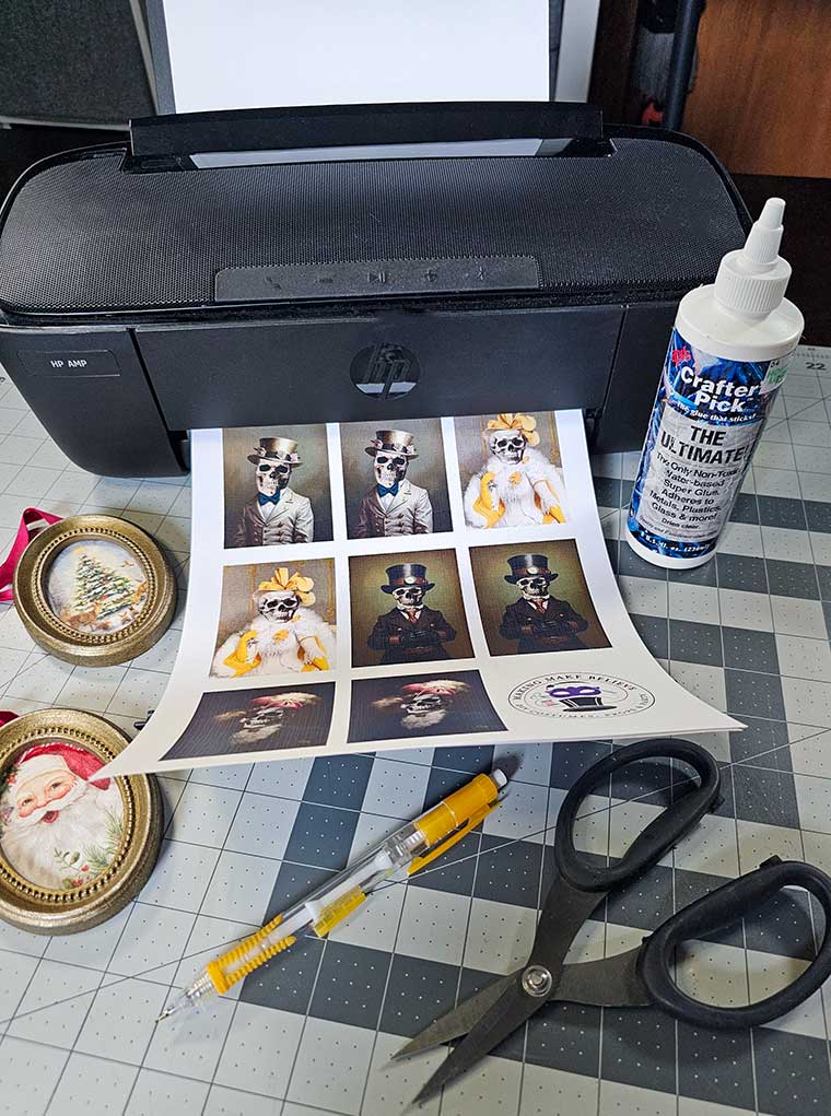 Halloween Royal Portrait Skelton Ornament Supplies