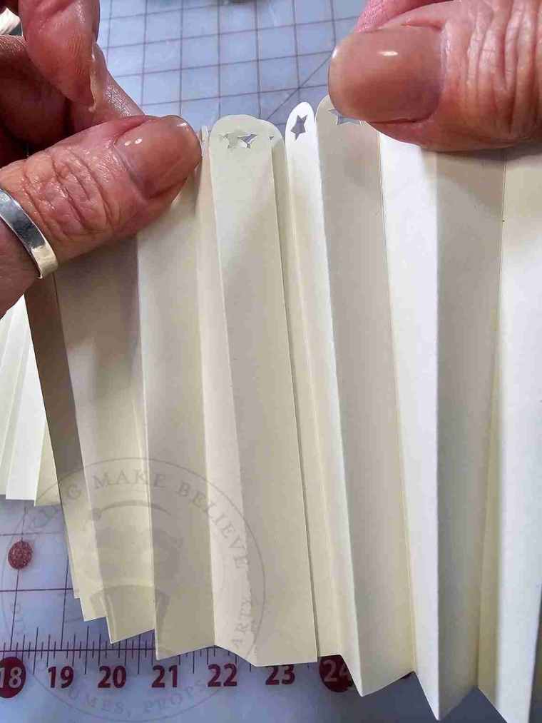 Glue folded sections together