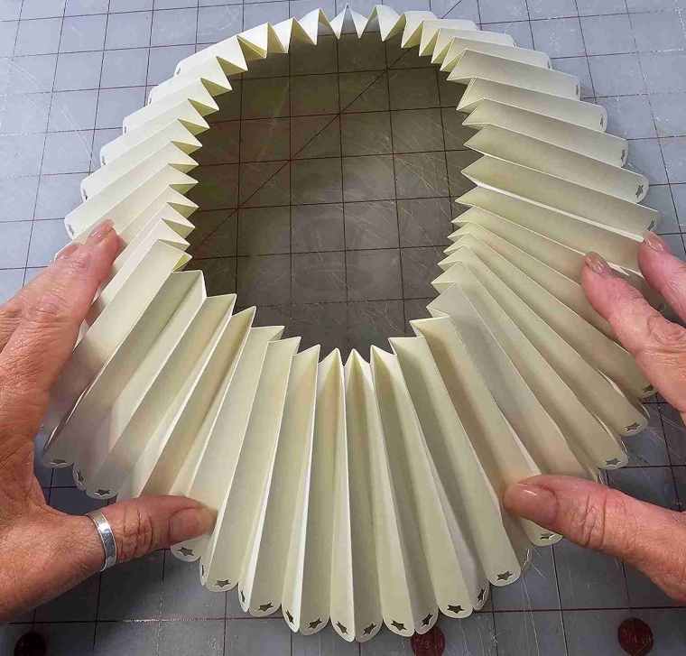 Gather inside end and press down