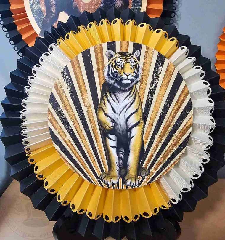 Haunted circus rosettes Halloween wall decorations