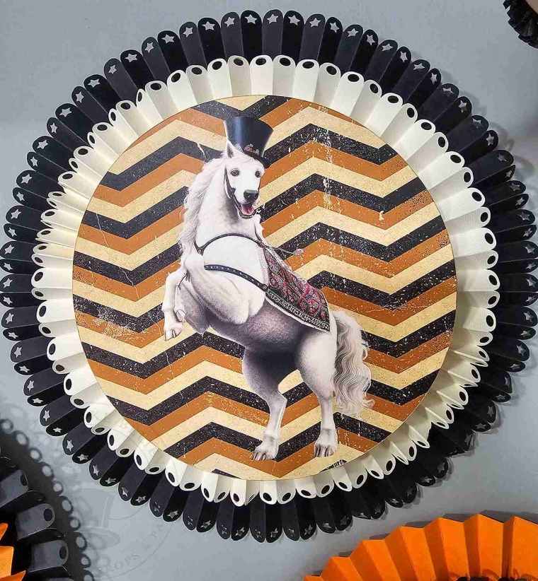 Haunted circus rosettes Halloween wall decorations