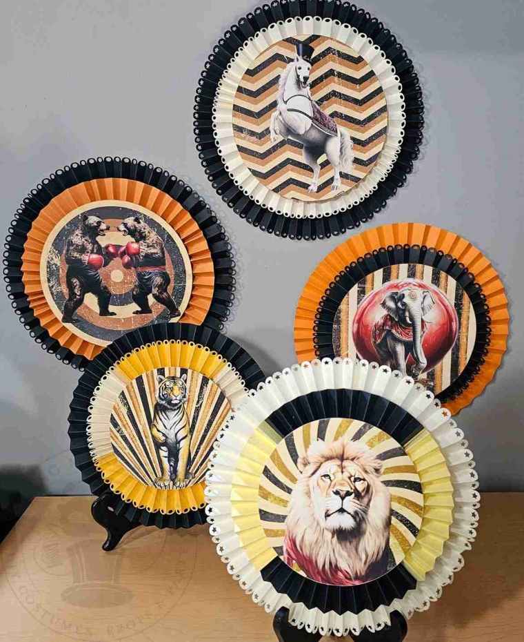 Haunted circus rosettes wall decor