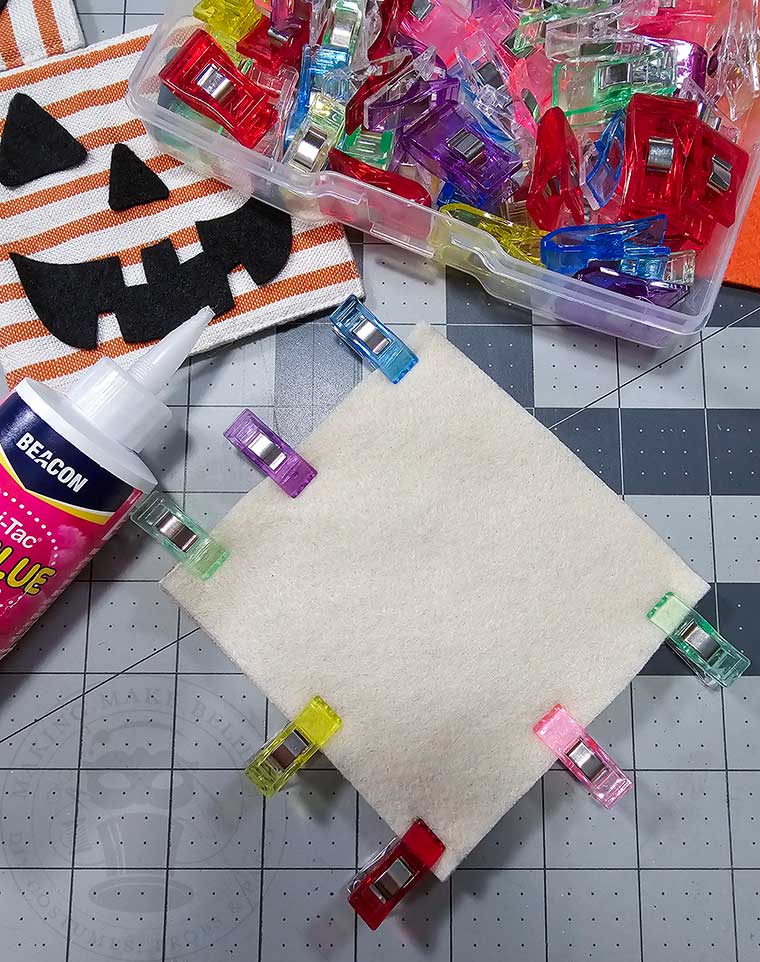 Clip and allow glue to dry