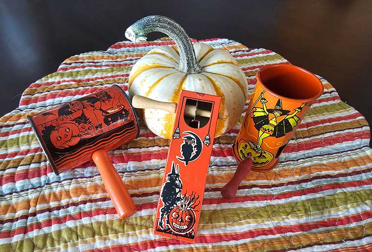 Vintage Halloween noisemakers Kirchhoff & US Toy