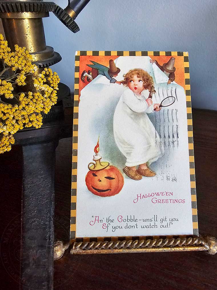 Vintage Wolf Ellen Clapsaddle Halloween postcard