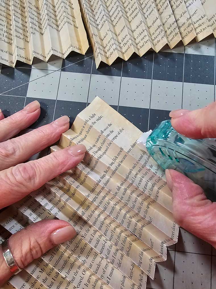 Add glue to end of the first page