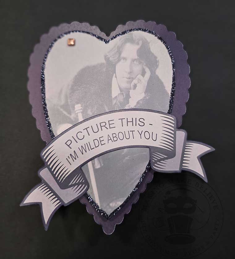 Completed Gothic DIY Valentine