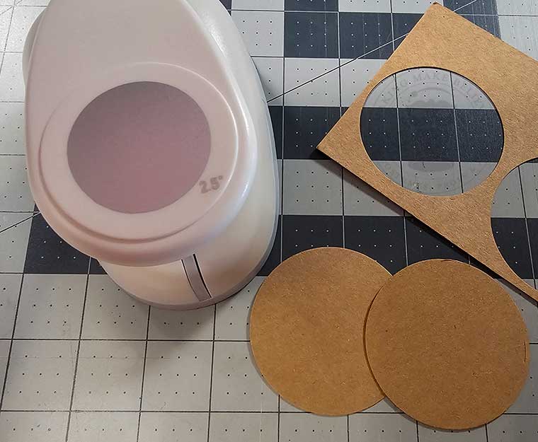 Cut circles from cardboard