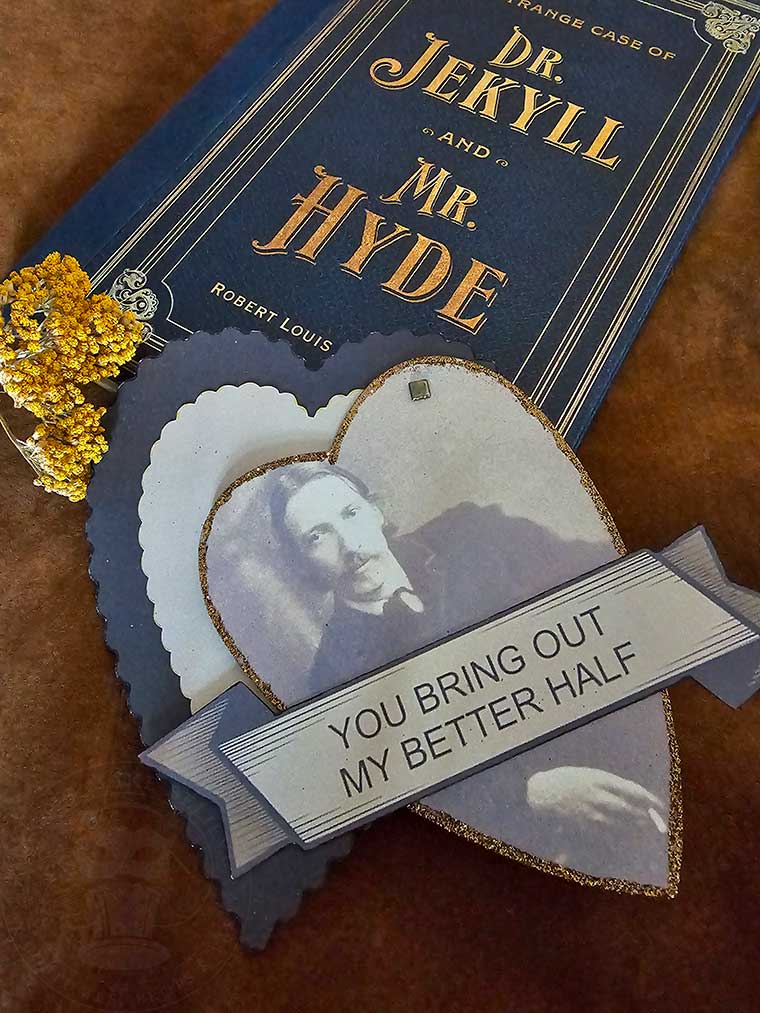 Robert Louis Stevenson Jekyll and Hyde Gothic DIY Valentine