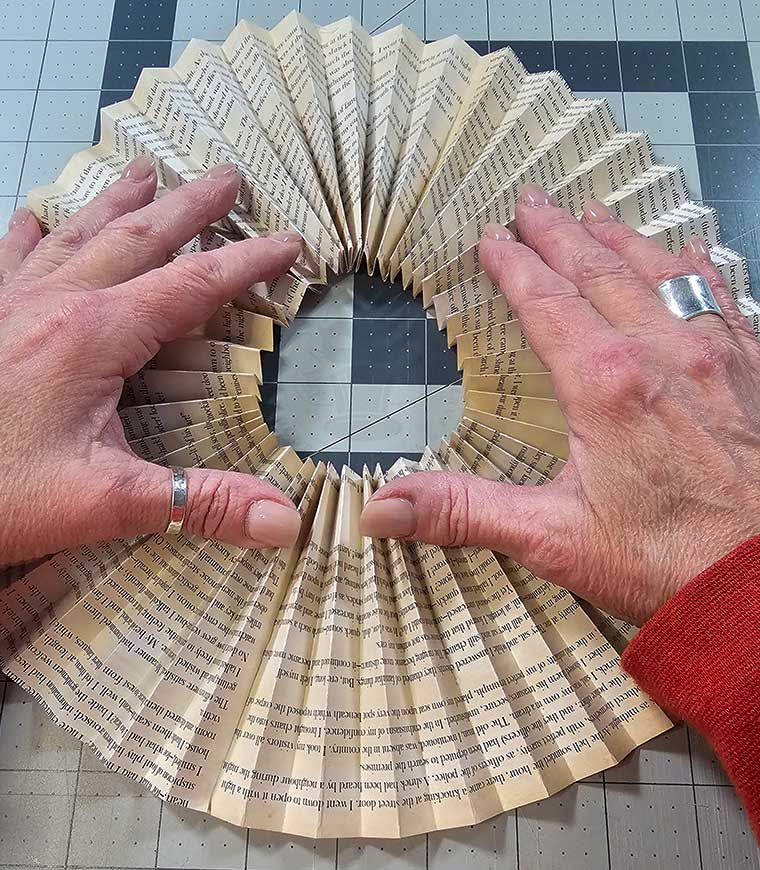 Continue pushing down the center