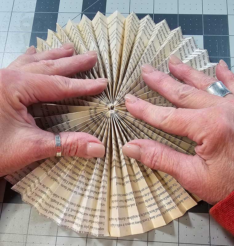 Press the edges inward so there is no gap in the center