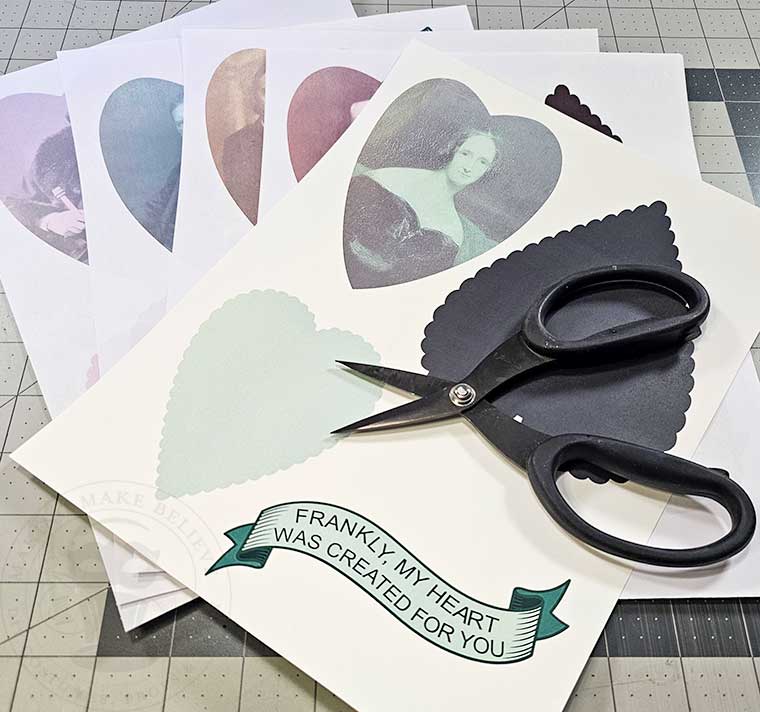 Hand Cut Horror Novel Valentines