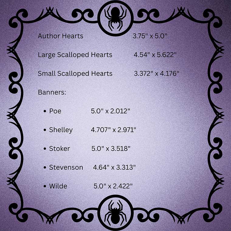 Classic Horror DIY Gothic Valentine Dimensions Table